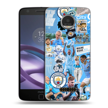 Пластиковый чехол на Lenovo Moto Z Play с принтом Man City Манчестер Сити Пластиковый чехол на Lenovo Moto Z Play с принтом Man City Манчестер Сити