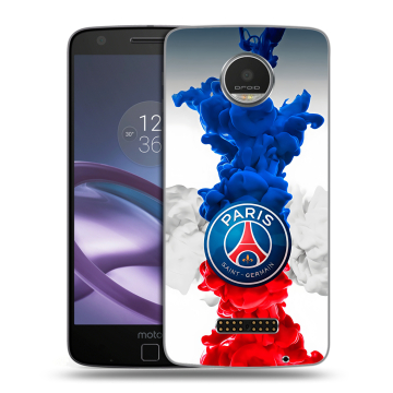 Пластиковый чехол на Lenovo Moto Z Play с принтом PSG ПСЖ Пластиковый чехол на Lenovo Moto Z Play с принтом PSG ПСЖ