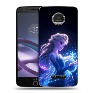 Пластиковый чехол на Lenovo Moto Z Play с принтом Холодное сердце Frozen