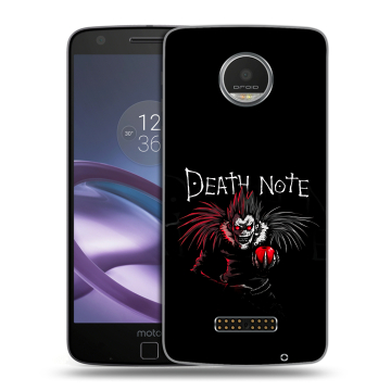 Пластиковый чехол на Lenovo Moto Z Play с принтом Death note Тетрадь смерти