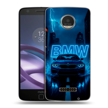 Пластиковый чехол на Lenovo Moto Z Play с принтом BMW БМВ