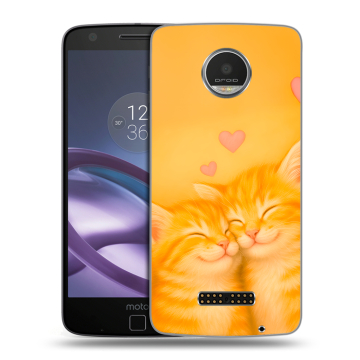 Пластиковый чехол на Lenovo Moto Z Play с принтом Милые котята