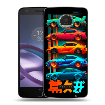 Пластиковый чехол на Lenovo Moto Z Play с принтом машины тачки Пластиковый чехол на Lenovo Moto Z Play с принтом машины тачки