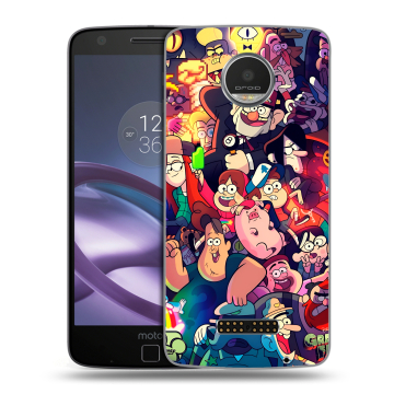 Пластиковый чехол на Lenovo Moto Z Play с принтом Gravity Falls Гравити Фолз