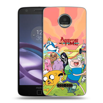 Пластиковый чехол на Lenovo Moto Z Play с принтом Adventure time Время приключений Пластиковый чехол на Lenovo Moto Z Play с принтом Adventure time Время приключений