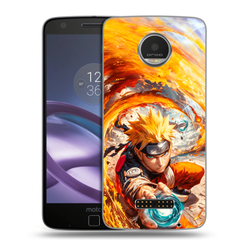 Пластиковый чехол на Lenovo Moto Z Play с принтом Аниме Наруто Naruto
