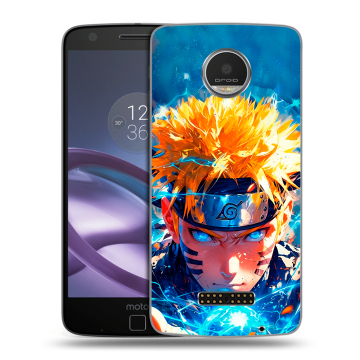 Пластиковый чехол на Lenovo Moto Z Play с принтом Аниме Наруто Naruto