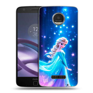 Пластиковый чехол на Lenovo Moto Z Play с принтом Холодное сердце Frozen