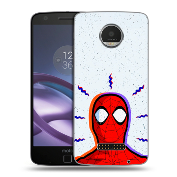 Пластиковый чехол на Lenovo Moto Z Play с принтом Spiderman Человек паук Пластиковый чехол на Lenovo Moto Z Play с принтом Spiderman Человек паук