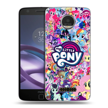 Пластиковый чехол на Lenovo Moto Z Play с принтом My little pony Дружба чудо