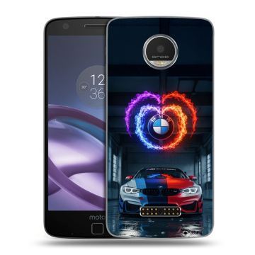 Пластиковый чехол на Lenovo Moto Z Play с принтом BMW БМВ