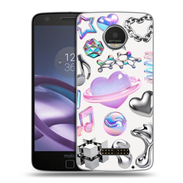 Пластиковый чехол на Lenovo Moto Z Play с принтом Y2K