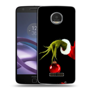 Пластиковый чехол на Lenovo Moto Z Play с принтом Новый год Гринч Пластиковый чехол на Lenovo Moto Z Play с принтом Новый год Гринч