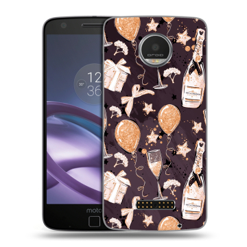 Пластиковый чехол на Lenovo Moto Z Play с принтом Новый год Пластиковый чехол на Lenovo Moto Z Play с принтом Новый год