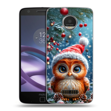 Пластиковый чехол на Lenovo Moto Z Play с принтом Новый год