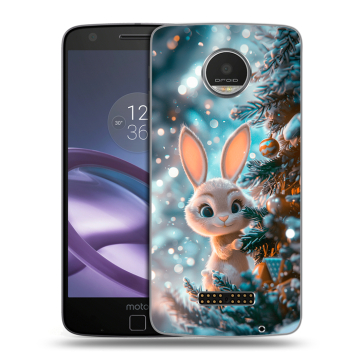Пластиковый чехол на Lenovo Moto Z Play с принтом Новый год