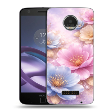 Пластиковый чехол на Lenovo Moto Z Play с принтом женский