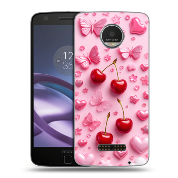 Пластиковый чехол на Lenovo Moto Z Play с принтом для девочек