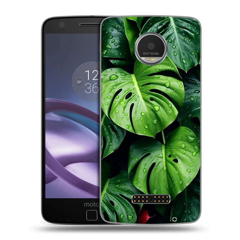 Пластиковый чехол на Lenovo Moto Z Play с принтом Листья Пластиковый чехол на Lenovo Moto Z Play с принтом Листья