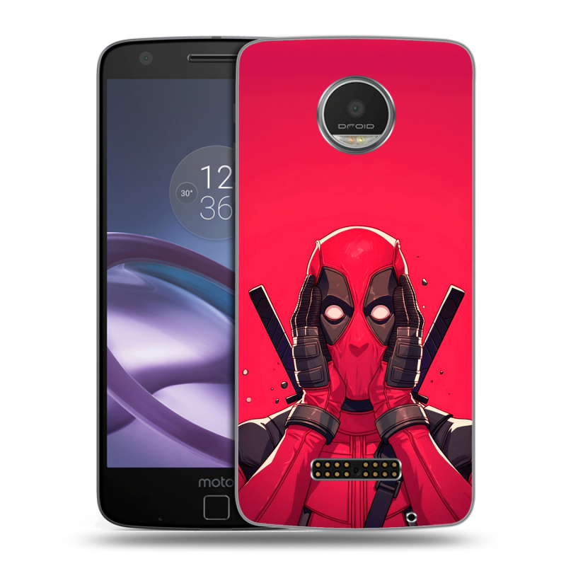Пластиковый чехол на Lenovo Moto Z Play с принтом Дедпул Deadpool Пластиковый чехол на Lenovo Moto Z Play с принтом Дедпул Deadpool