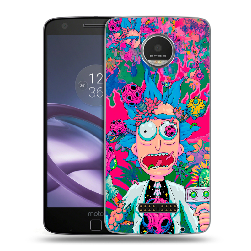 Пластиковый чехол на Lenovo Moto Z Play с принтом Рик и Морти Rick Morty Пластиковый чехол на Lenovo Moto Z Play с принтом Рик и Морти Rick Morty