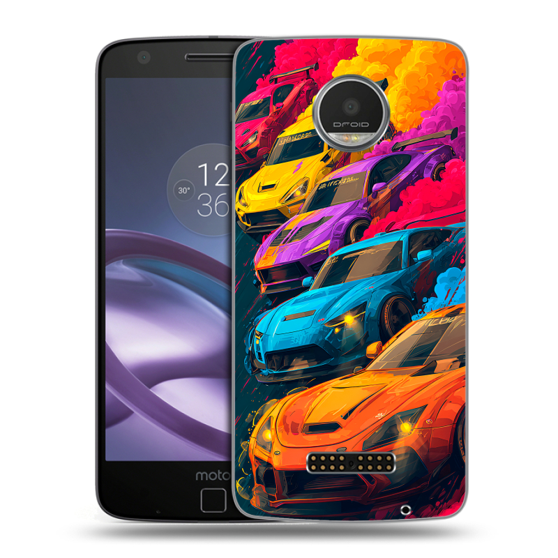 Пластиковый чехол на Lenovo Moto Z Play с принтом Тачки Пластиковый чехол на Lenovo Moto Z Play с принтом Тачки