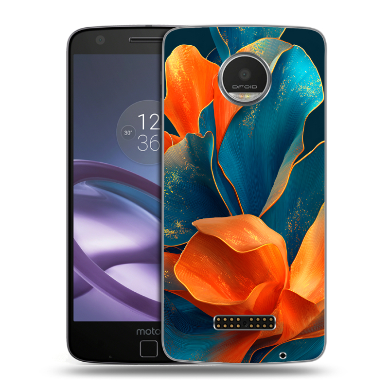 Пластиковый чехол на Lenovo Moto Z Play с принтом Цветы Пластиковый чехол на Lenovo Moto Z Play с принтом Цветы