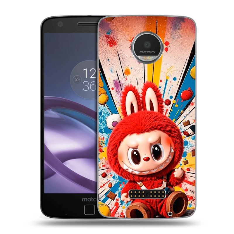 Пластиковый чехол на Lenovo Moto Z Play с принтом Labubu Лабубу Пластиковый чехол на Lenovo Moto Z Play с принтом Labubu Лабубу