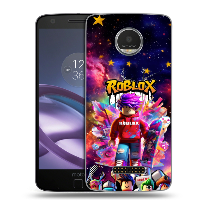 Пластиковый чехол на Lenovo Moto Z Play с принтом Roblox Роблокс Пластиковый чехол на Lenovo Moto Z Play с принтом Roblox Роблокс