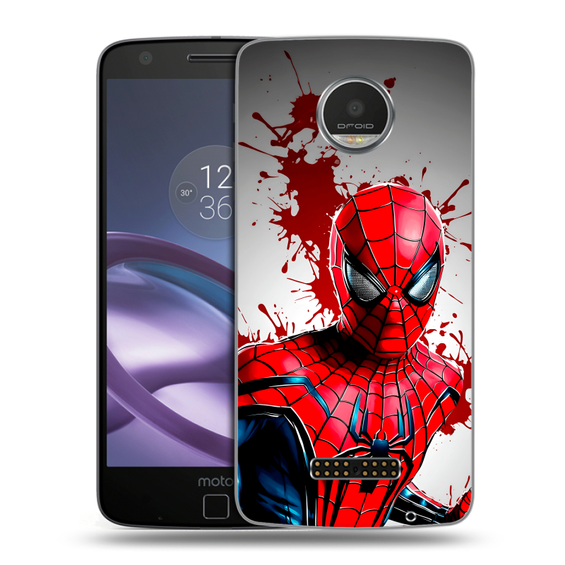 Пластиковый чехол на Lenovo Moto Z Play с принтом Spiderman Человек паук Пластиковый чехол на Lenovo Moto Z Play с принтом Spiderman Человек паук