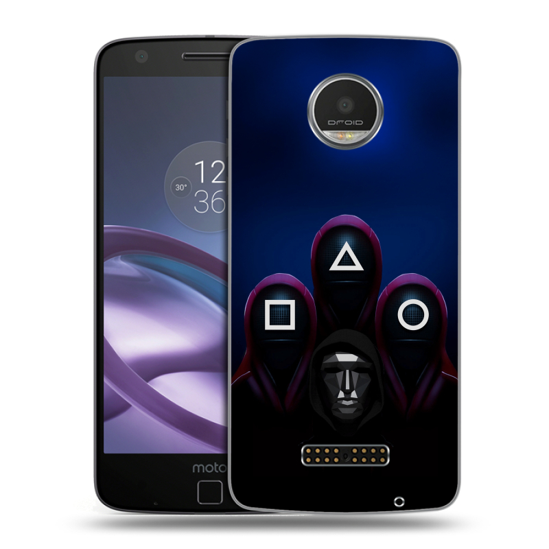 Пластиковый чехол на Lenovo Moto Z Play с принтом Игра Кальмара Пластиковый чехол на Lenovo Moto Z Play с принтом Игра Кальмара