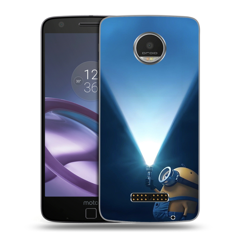 Пластиковый чехол на Lenovo Moto Z Play с принтом Миньоны Пластиковый чехол на Lenovo Moto Z Play с принтом Миньоны