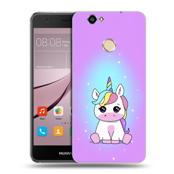 Силиконовый противоударный чехол на Huawei Nova с принтом Единорог Силиконовый противоударный чехол на Huawei Nova с принтом Единорог