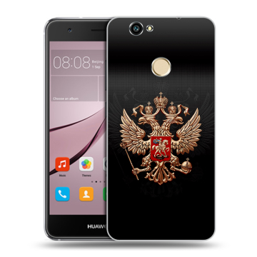 Силиконовый противоударный чехол на Huawei Nova с принтом Герб России Силиконовый противоударный чехол на Huawei Nova с принтом Герб России
