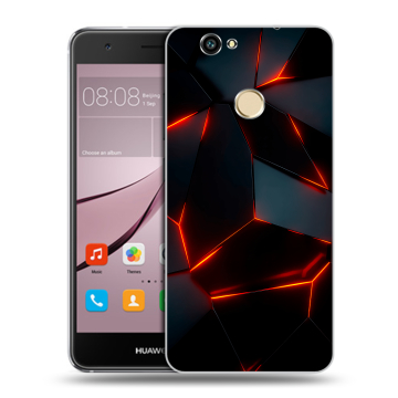 Силиконовый противоударный чехол на Huawei Nova с принтом Яркие абстракции Силиконовый противоударный чехол на Huawei Nova с принтом Яркие абстракции