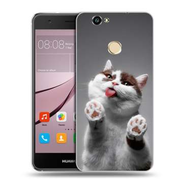 Силиконовый противоударный чехол на Huawei Nova с принтом Коты Силиконовый противоударный чехол на Huawei Nova с принтом Коты