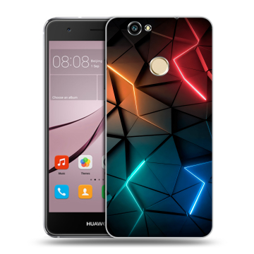 Силиконовый противоударный чехол на Huawei Nova с принтом Абстракция неон Силиконовый противоударный чехол на Huawei Nova с принтом Абстракция неон