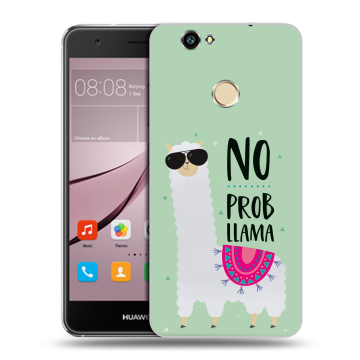 Силиконовый противоударный чехол на Huawei Nova с принтом Лама Силиконовый противоударный чехол на Huawei Nova с принтом Лама