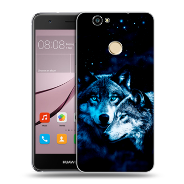 Силиконовый противоударный чехол на Huawei Nova с принтом Волки Силиконовый противоударный чехол на Huawei Nova с принтом Волки