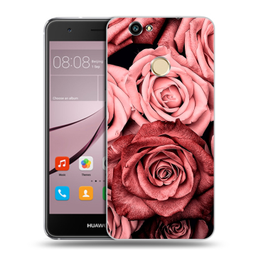 Силиконовый противоударный чехол на Huawei Nova с принтом Цветы розы Силиконовый противоударный чехол на Huawei Nova с принтом Цветы розы