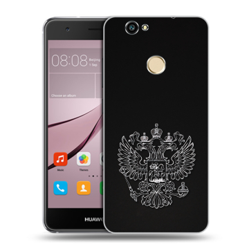 Силиконовый противоударный чехол на Huawei Nova с принтом Герб России Силиконовый противоударный чехол на Huawei Nova с принтом Герб России