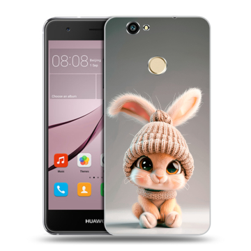 Силиконовый противоударный чехол на Huawei Nova с принтом Кролик Силиконовый противоударный чехол на Huawei Nova с принтом Кролик