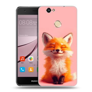 Силиконовый противоударный чехол на Huawei Nova с принтом милая лиса
