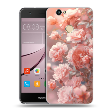 Силиконовый противоударный чехол на Huawei Nova с принтом Розовые розы