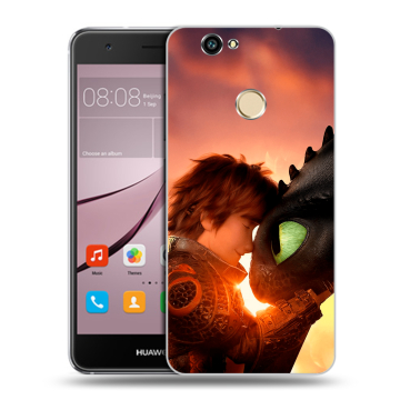 Силиконовый противоударный чехол на Huawei Nova с принтом Как приручить дракона