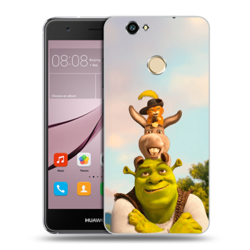 Силиконовый противоударный чехол на Huawei Nova с принтом Шрек Shrek Силиконовый противоударный чехол на Huawei Nova с принтом Шрек Shrek