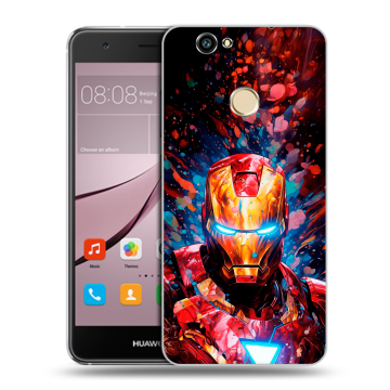 Силиконовый противоударный чехол на Huawei Nova с принтом Железный человек Ironman