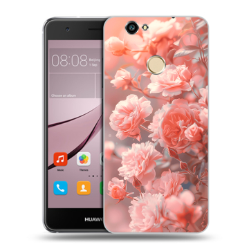 Силиконовый противоударный чехол на Huawei Nova с принтом Розы цветы