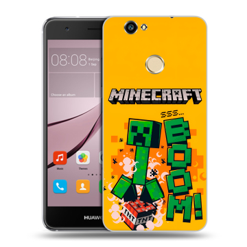 Силиконовый противоударный чехол на Huawei Nova с принтом Майнкрафт Minecraft