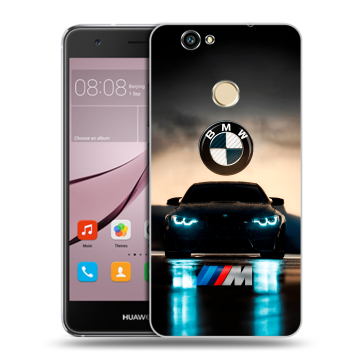 Силиконовый противоударный чехол на Huawei Nova с принтом БМВ BMW Силиконовый противоударный чехол на Huawei Nova с принтом БМВ BMW